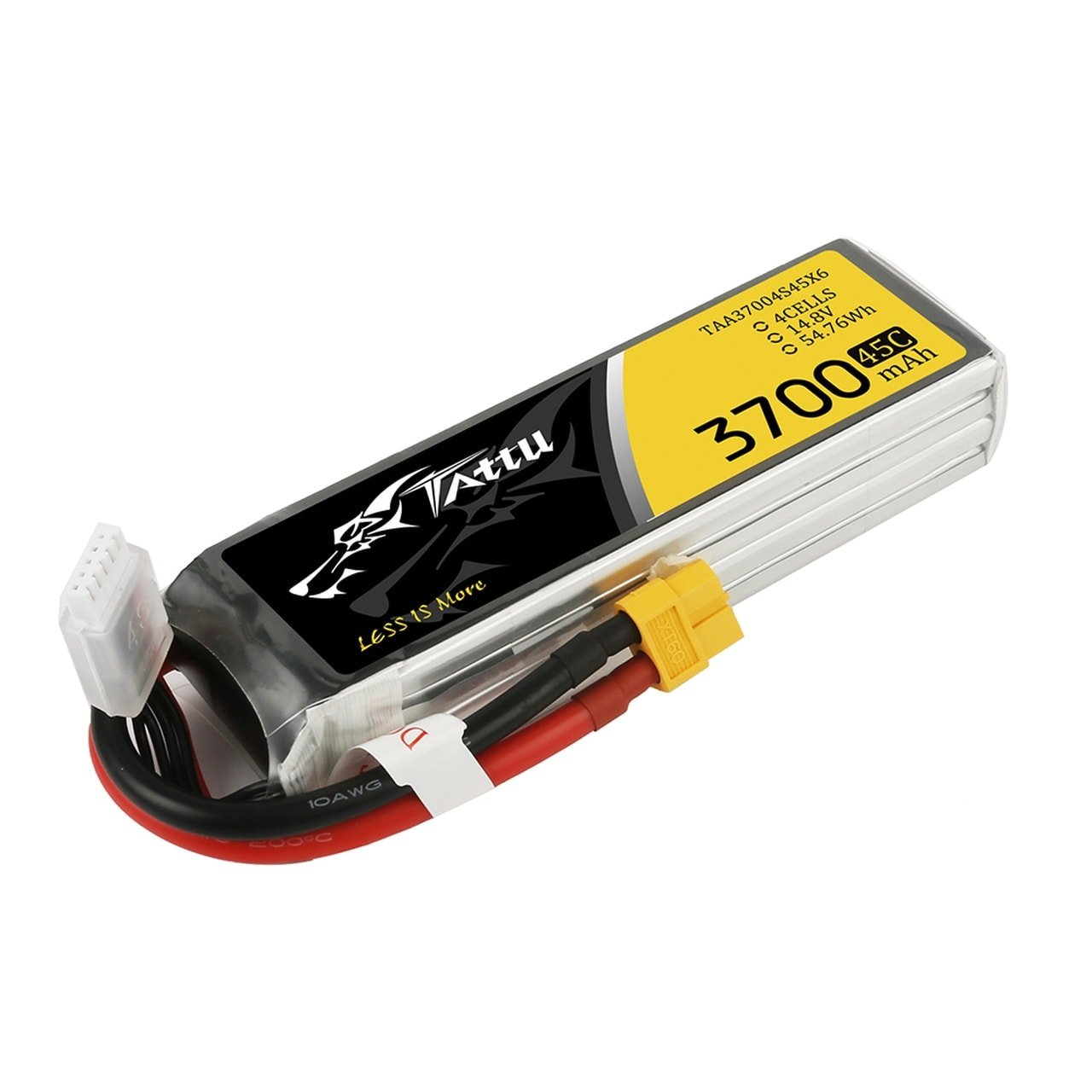 Tattu 3700mAh 45C 4S1P Lipo Battery Pack With XT60 Plug