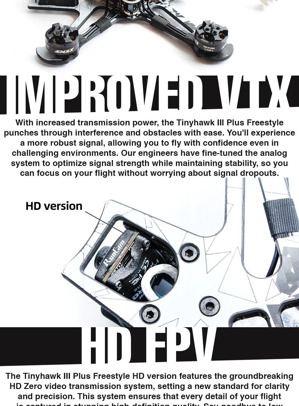 EMAX Tinyhawk III Plus Freestyle Drone (RTF Analog)