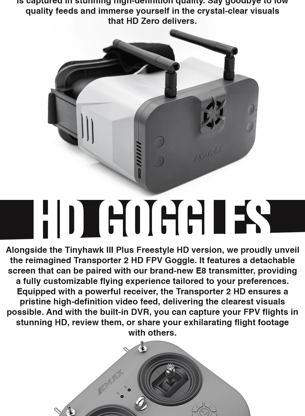 EMAX Tinyhawk III Plus Freestyle Drone (RTF Analog)