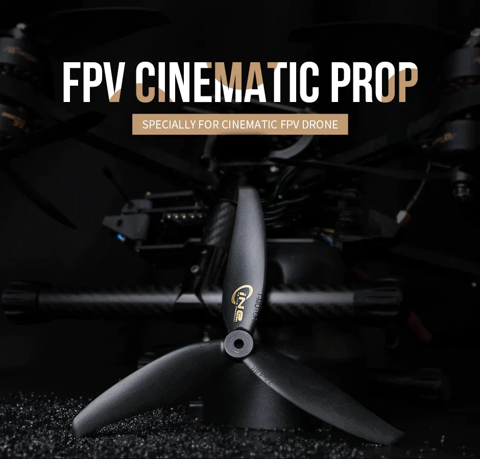 T-Motor C9.5x5 Cinematic Tri-Blade Carbon Fiber Nylon Propellers - 1CW+1CCW