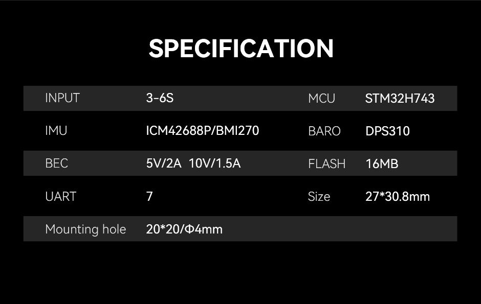 T-Motor H7 Mini Flight Controller