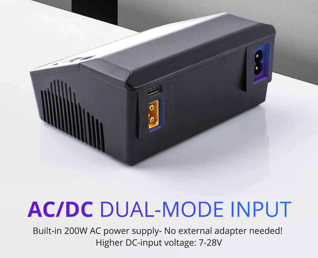 ToolkitRC M6DAC 200w AC/DC Smart Charger