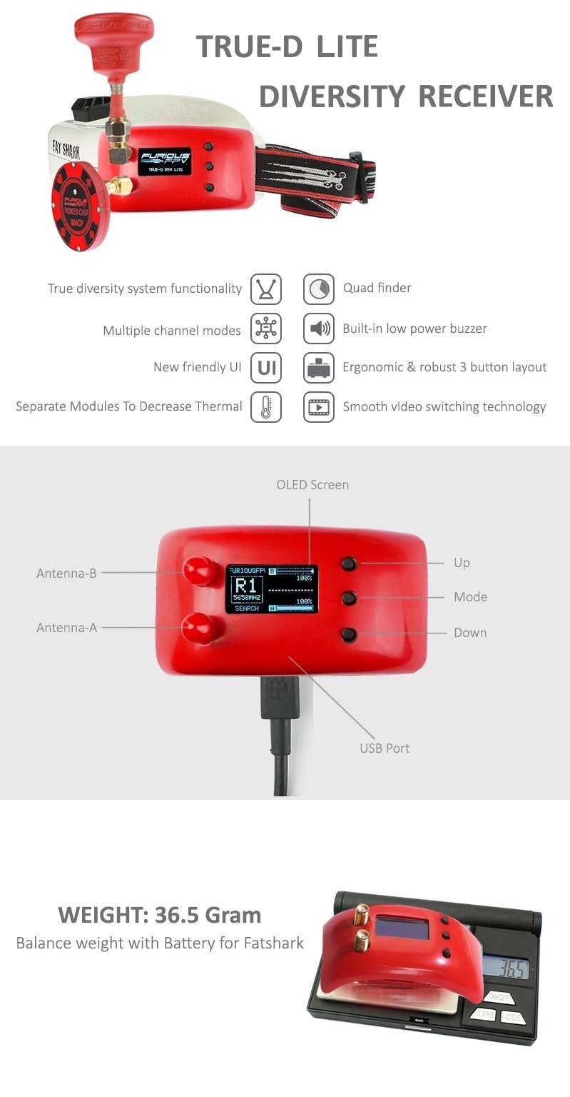 Furious True D Lite 40CH Diversity Receiver System