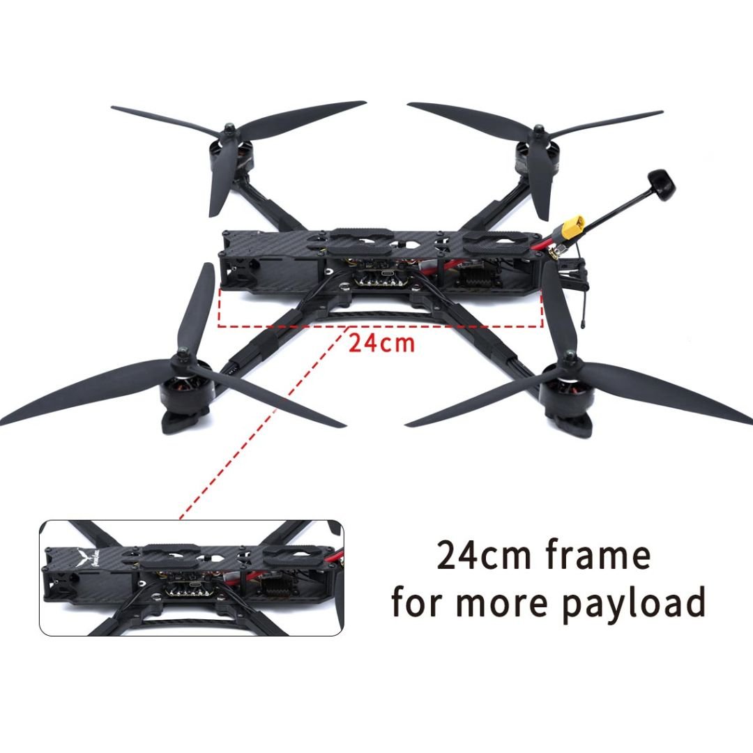 UMT 10" FPV Long Range Analog PD Drone ELRS (915/858Mhz) 2.5W 5.8Ghz VTX