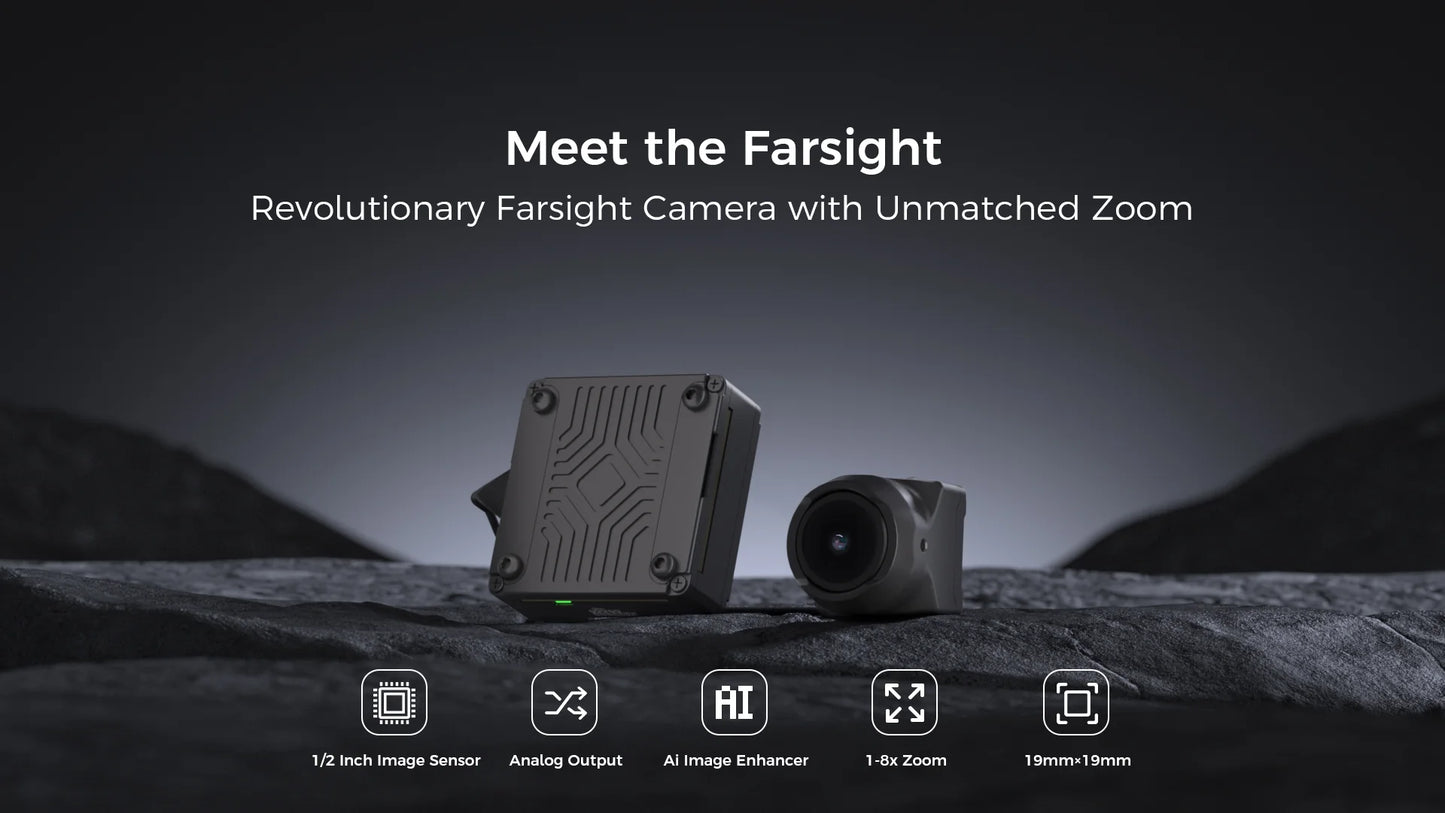 CaddxFPV Farsight Analog Camera 1/2 inch Image Sensor 1500TVL 8x Fast Zoom FPV Camera for FPV RC Drone