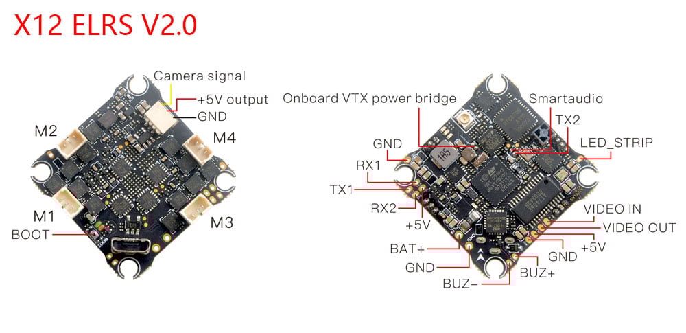 Happymodel X12 ELRS 5in1 AIO Flight Controller