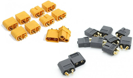 XT60 Connectors Yellow/Black (Pack of 10)
