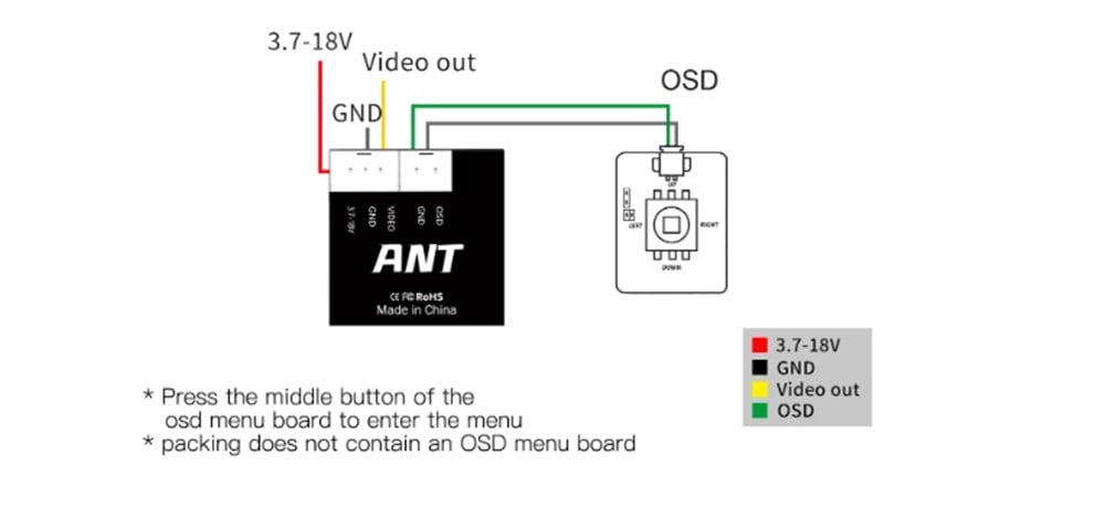 Caddx Ant Lite FPV Camera (Plug and Play for C2 FpFlea / Cine8)