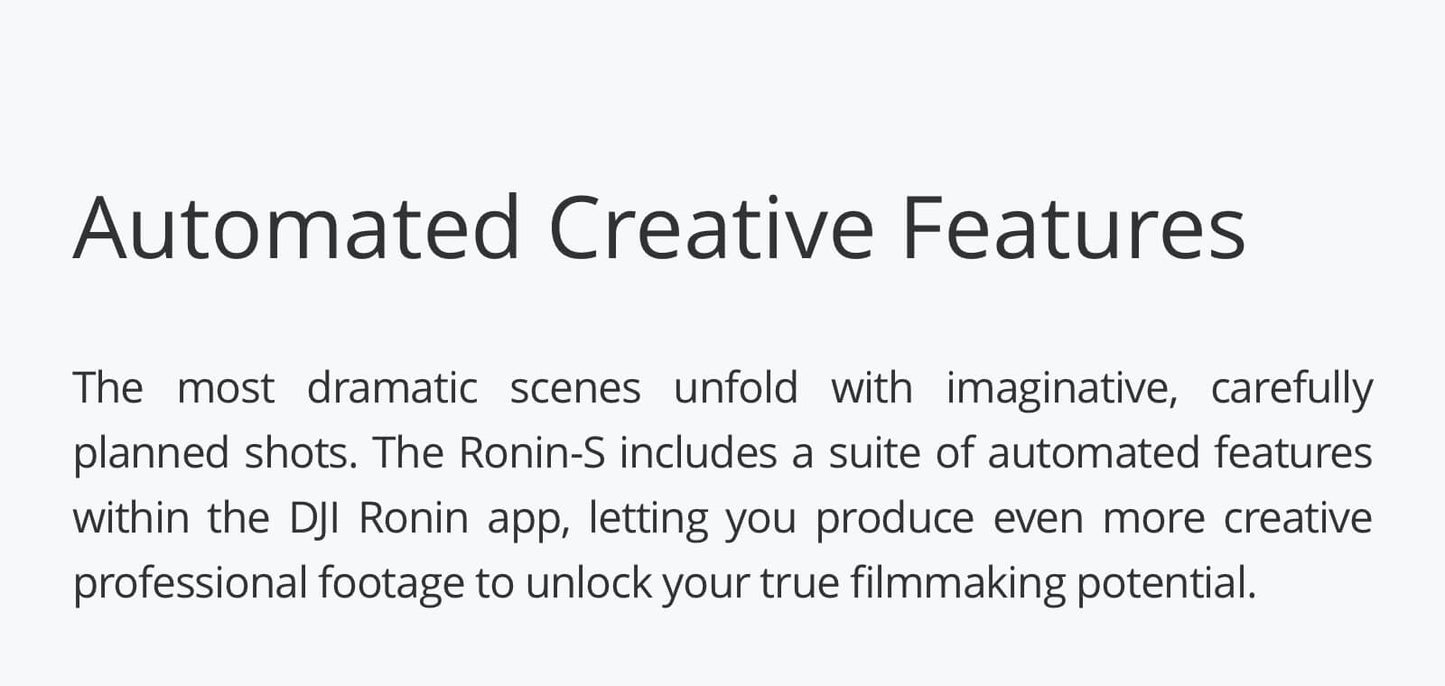 DJI Ronin-S Gimbal