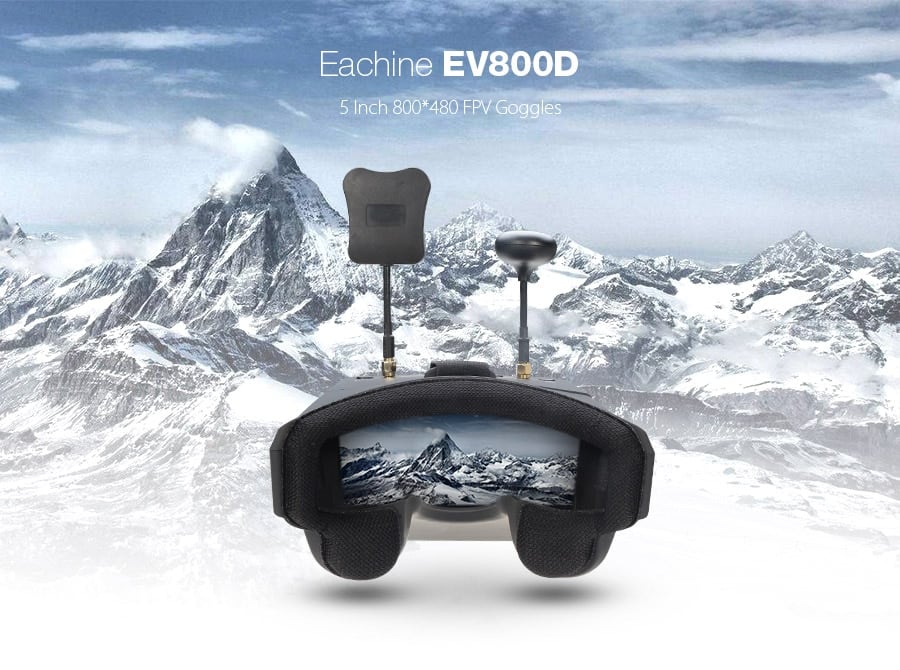 EV800D FPV True Diversity FPV Goggles w/ DVR