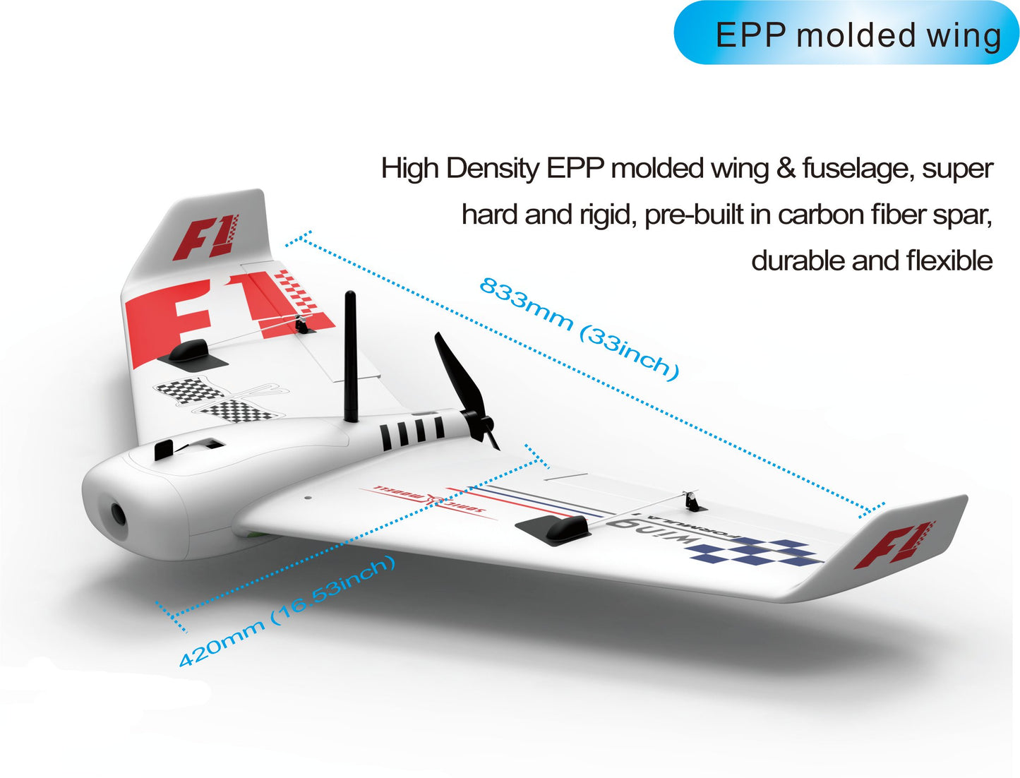 F1 Wing High Speed FPV EPP Racing Wing (PNP)