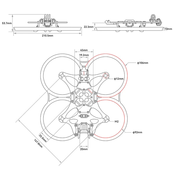 BetaFPV Pavo35 Brushless Whoop Frame