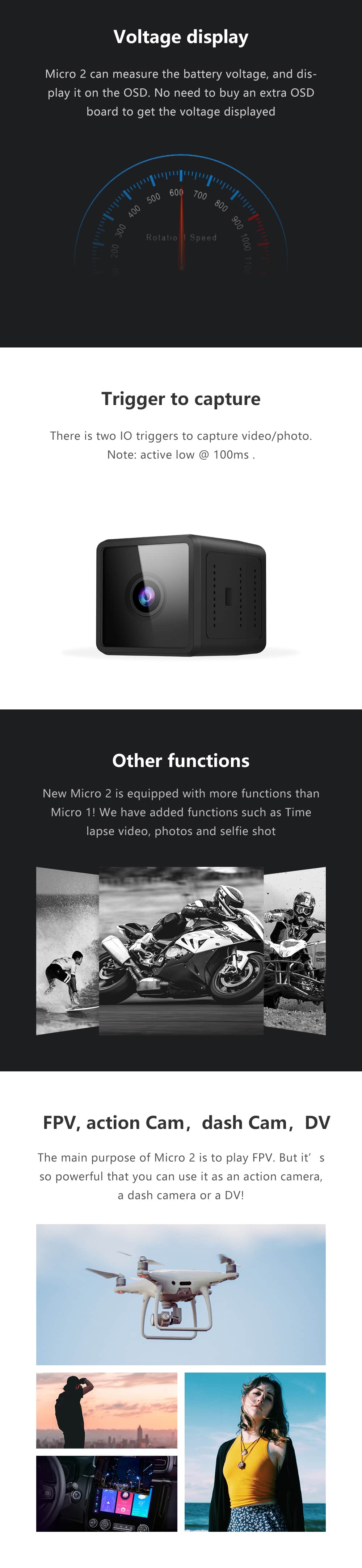 Hawkeye Firefly2 Micro 2.5K Action Camera