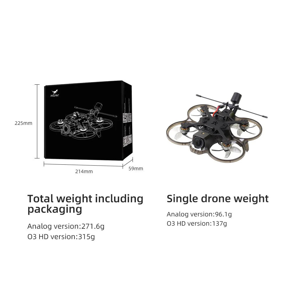 HGLRC Talon Analog / DJI O3 HD 2 Inch 4S Cinewhoop
