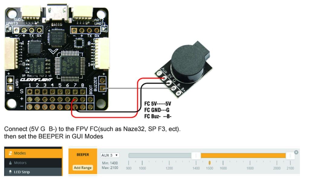 Matek DBuz5V Lost Model Beeper & FC 5V Buzzer