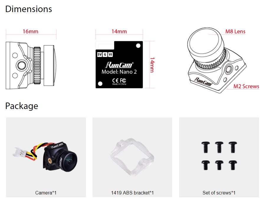 RunCam Nano 2 FPV Camera