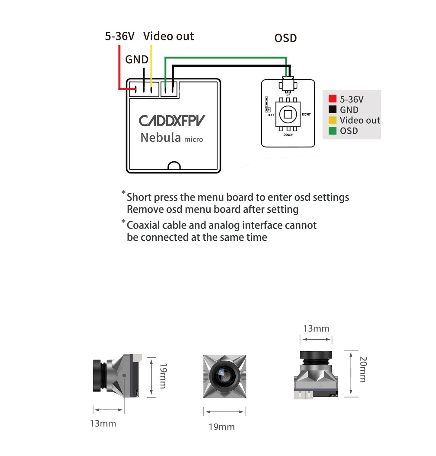 Caddx Nebula Micro Digital / Analogue FPV Camera