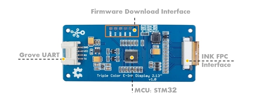 Grove Triple Color E-Ink Display 2.13''