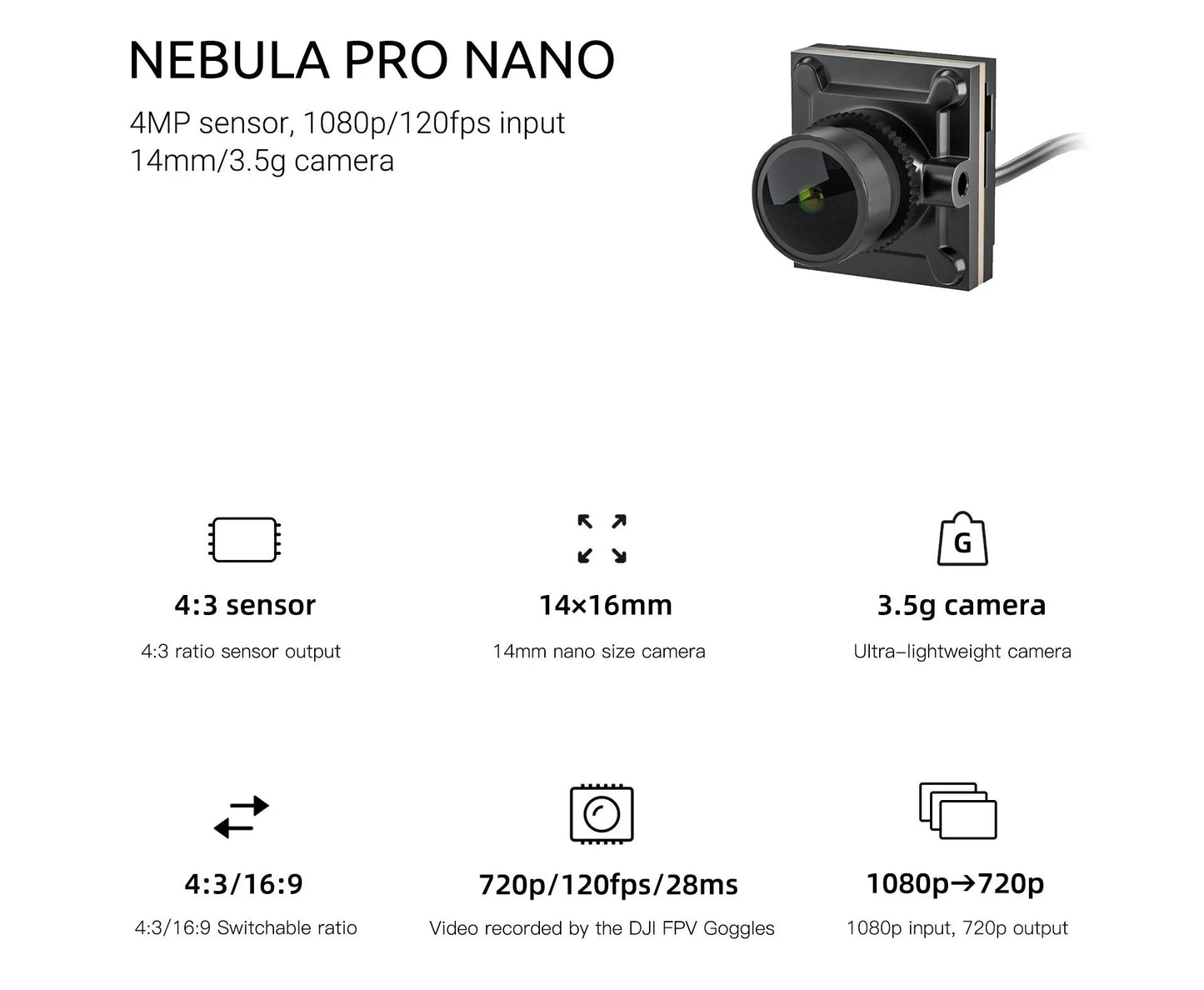 Caddx Nebula Pro Nano Digital FPV Camera