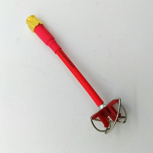 4-Lobe Cloverleaf Antenna SMA, RHCP (Red)