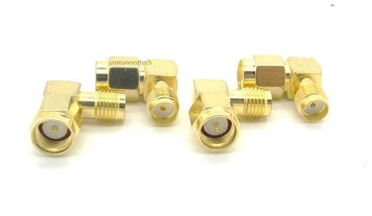 90 degree SMA female to male plug adapter (Pack of 4)