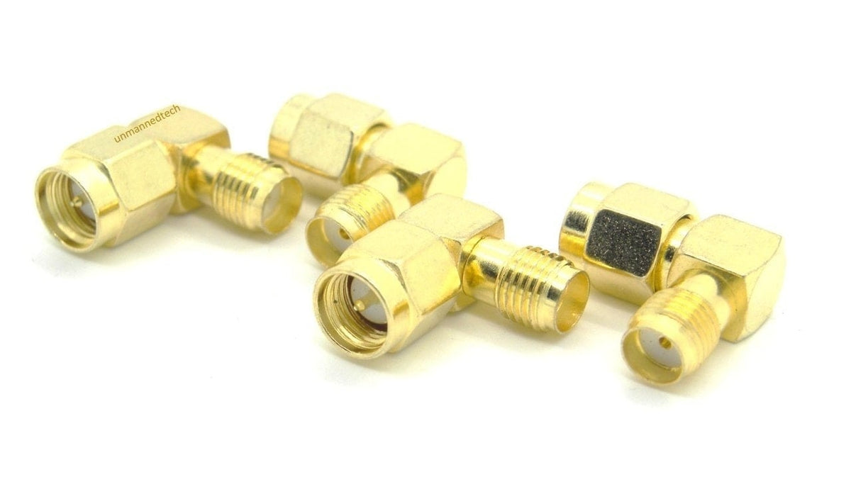 90 degree SMA female to male plug adapter (Pack of 4)