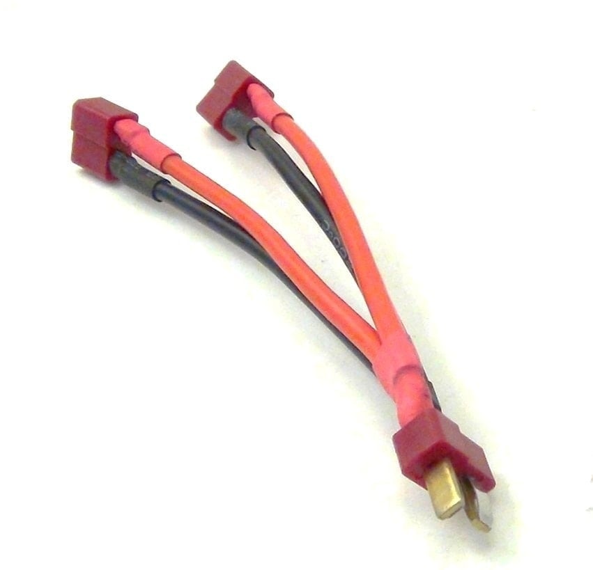 T-Stecker/Deans-Anschluss Y-Kabel (1 Stecker, 2 Buchsen)