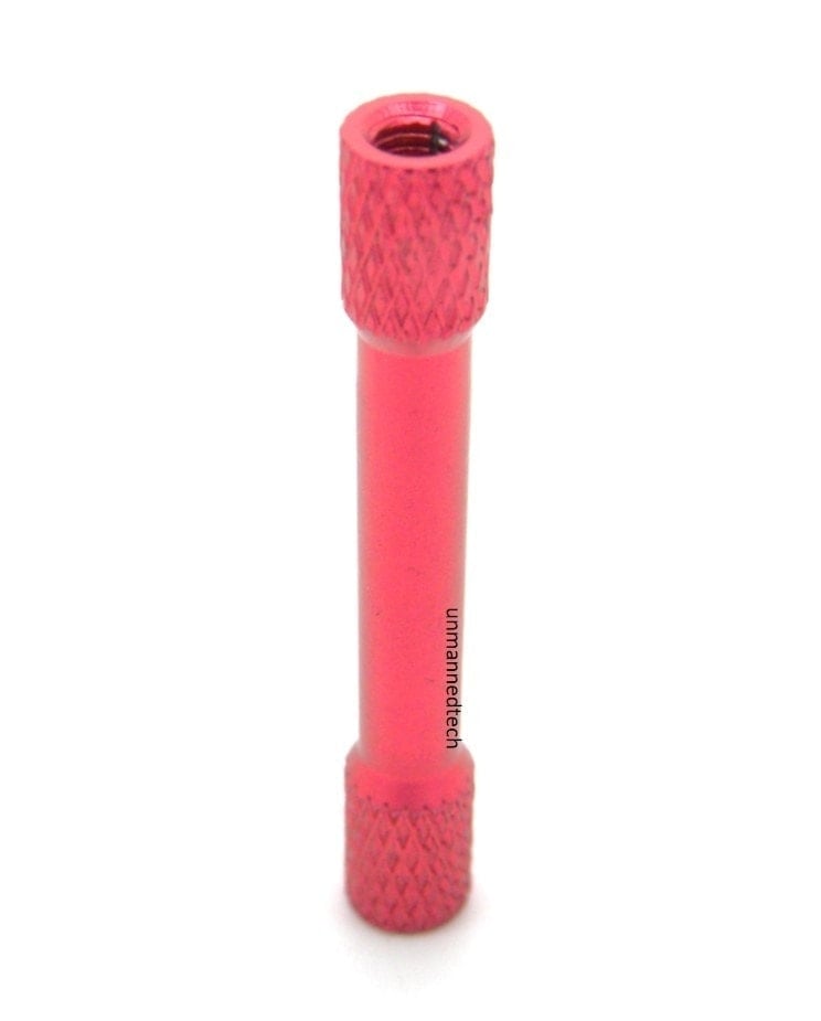 M3x35 Coloured Knurled Aluminium Standoffs (Pack of 10)