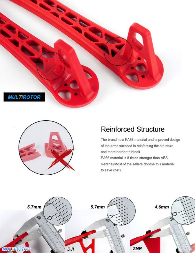 F450 Quadcopter Frame with integrated PDB 450mm Wheelbase for 10" props