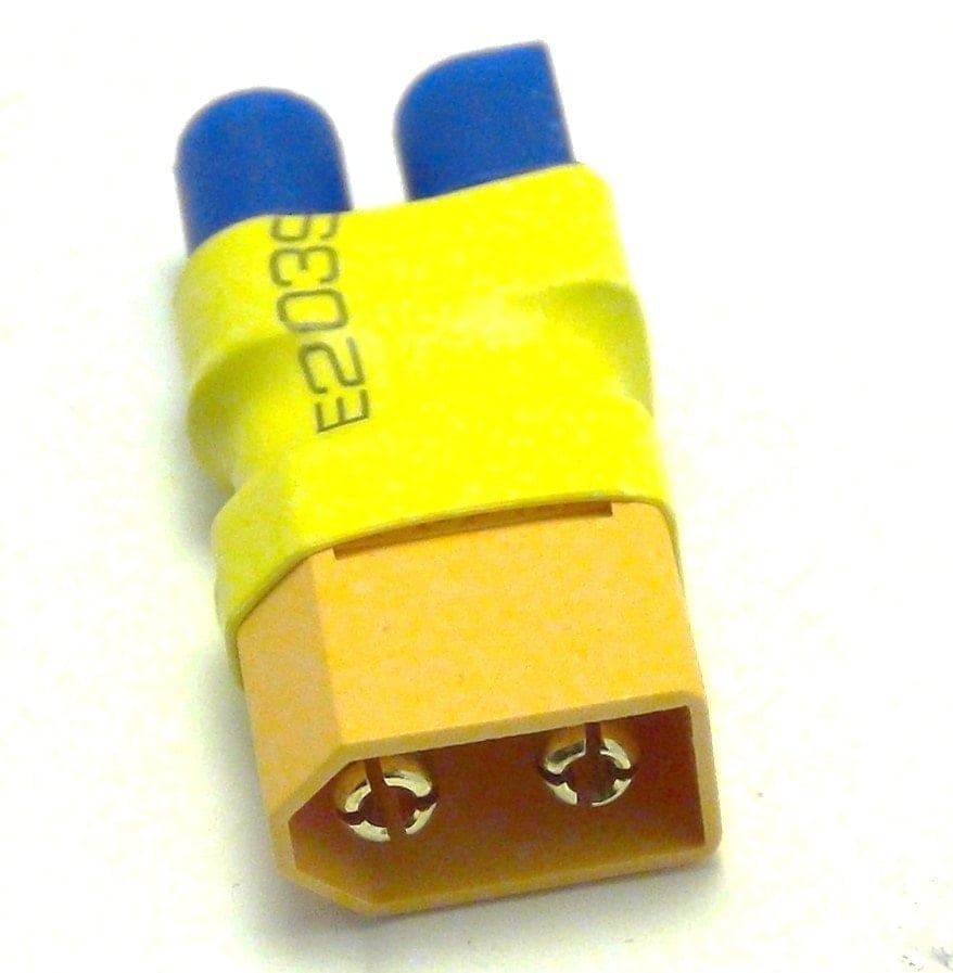 Male XT60 to female EC3 connector (Pack of 2)