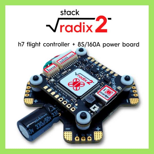 BrainFPV Radix 2 Flight Controller (H7 + graphic OSD)