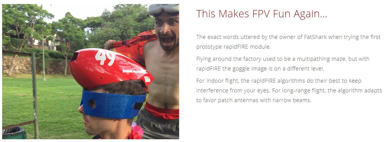 ImmersionRC rapidFIRE w/ Analog PLUS Goggle Receiver Module (Latest Batch)