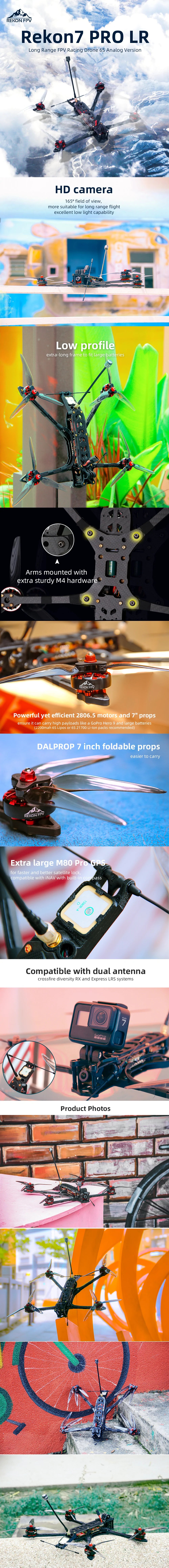 HGLRC / Rekon 7 PRO Long Range FPV Drone Analog