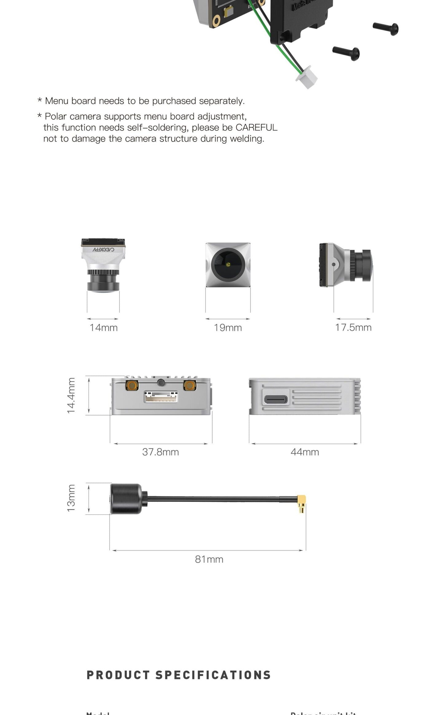 Caddx Polar Micro Digital FPV Air Unit Kit
