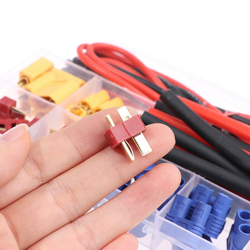 Battery Connector Set (T-plug, EC3, XT60) w/ Silicone Wire and Heat Shrink