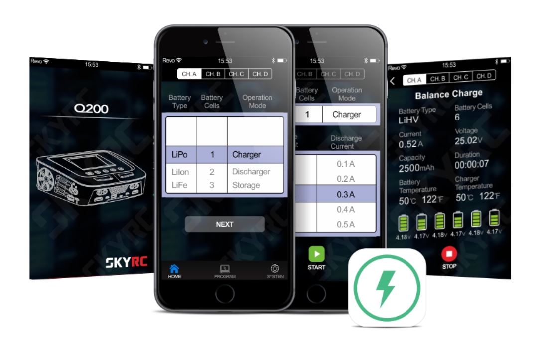 SkyRC Q200 AC/ DC Quattro Balance Charger / Discharger