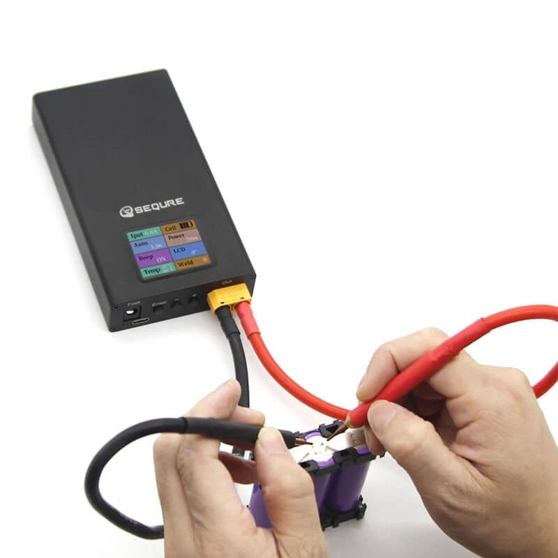 SEQURE SQ-SW2 Mini Portable Rechargeable Spot Welder w/ LCD Display