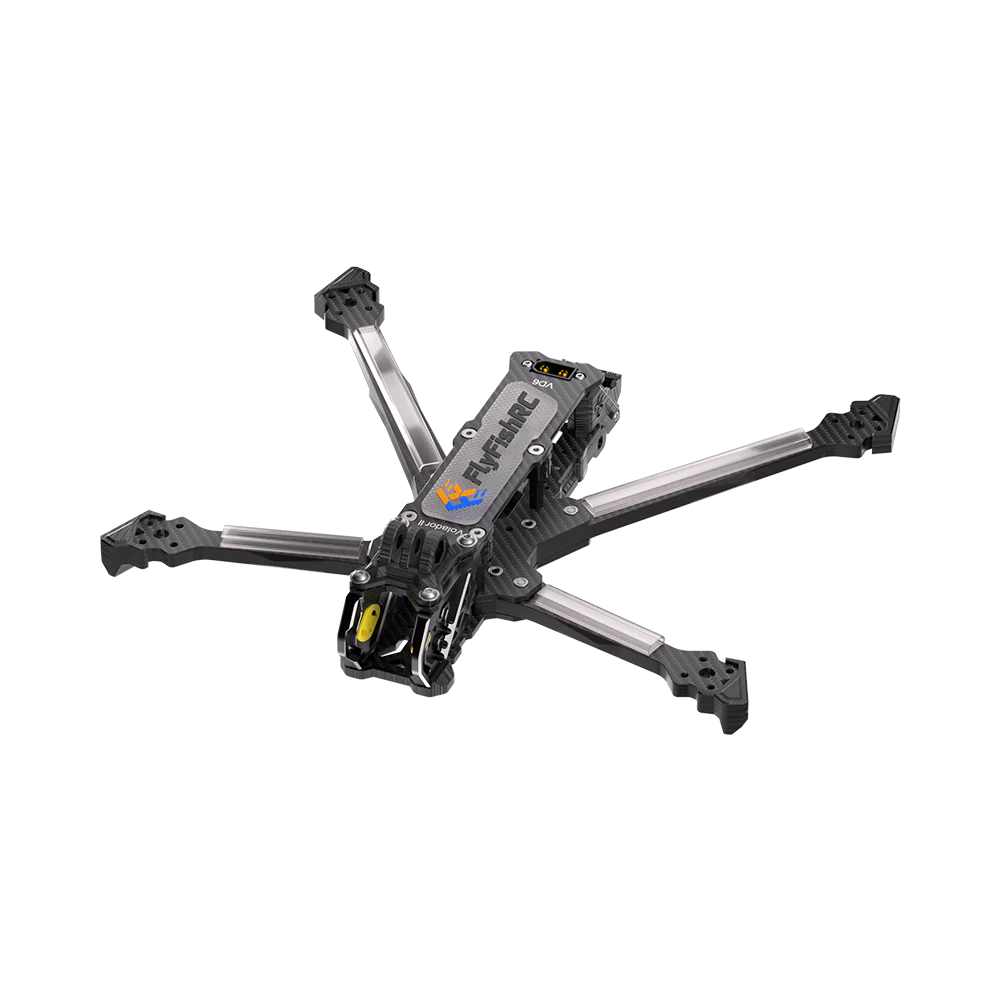 FlyFish RC Volador II VD6 O4 Deadcat FPV T700 Frame Kit (DJI O4 Pro Air Unit Version) with Black TPU Prints