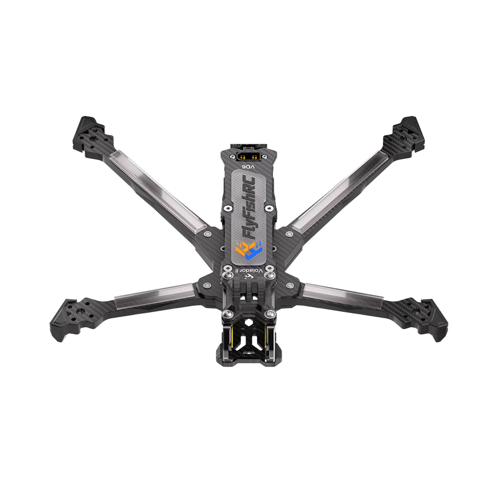 FlyFish RC Volador II VD6 O4 Deadcat FPV T700 Frame Kit (DJI O4 Pro Air Unit Version) with Black TPU Prints