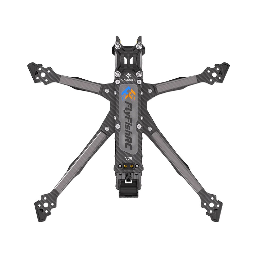 FlyFish RC Volador II VD6 O4 Deadcat FPV T700 Frame Kit (DJI O4 Pro Air Unit Version) with Black TPU Prints
