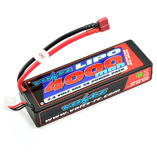 Voltz 4000mAh 2S 7.4V 50C Lipo Stick Battery