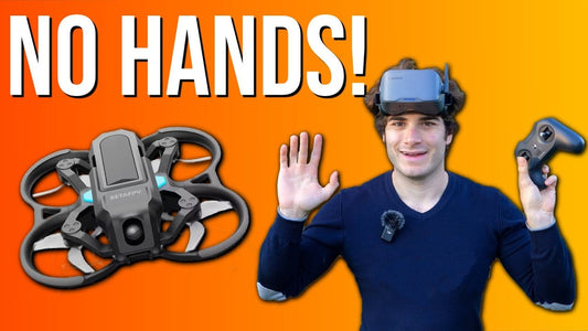 The complete BetaFPV Aquila20 FPV trainer kit with drone, goggles, and radio controller.