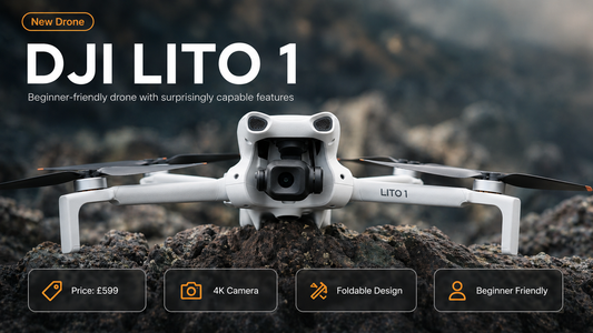 DJI Lito X1 Fly More Combo with DJI RC2 box showing the drone and controller