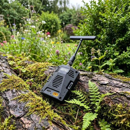 RadioMaster Ranger Micro module with ELRS backpack.