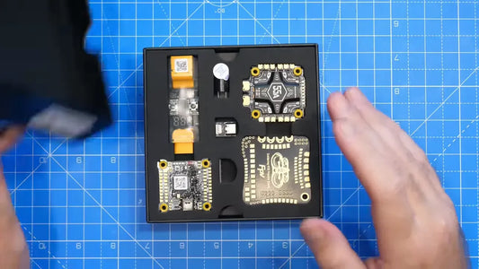 An overview shot of the SpeedyBee F405 V5 flight controller.