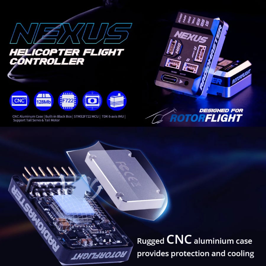 Radiomaster NEXUS FBL Flight Controller - Professional RC Helicopter ...