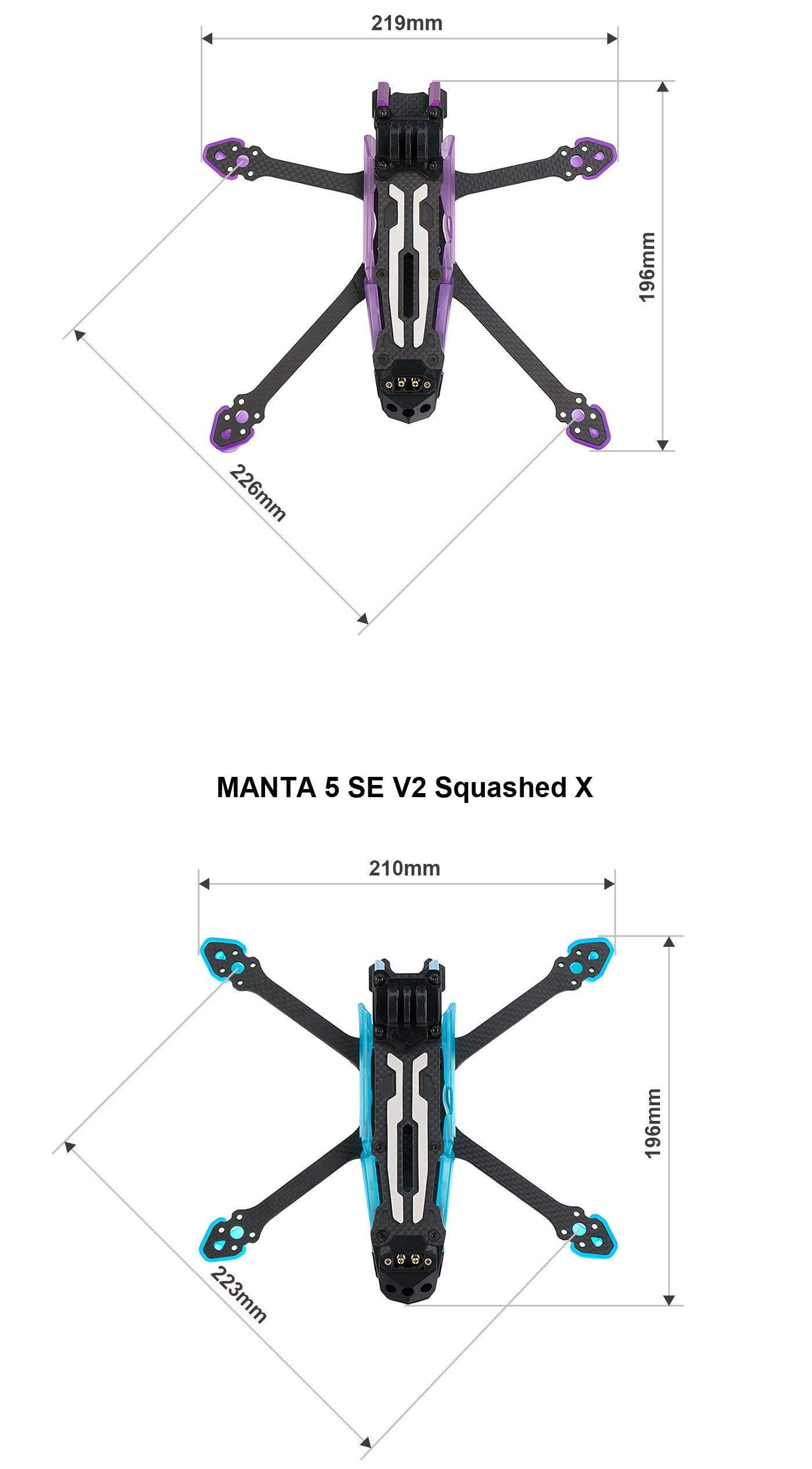 Châssis FPV Axisflying Manta 5 SE V2 5 pouces