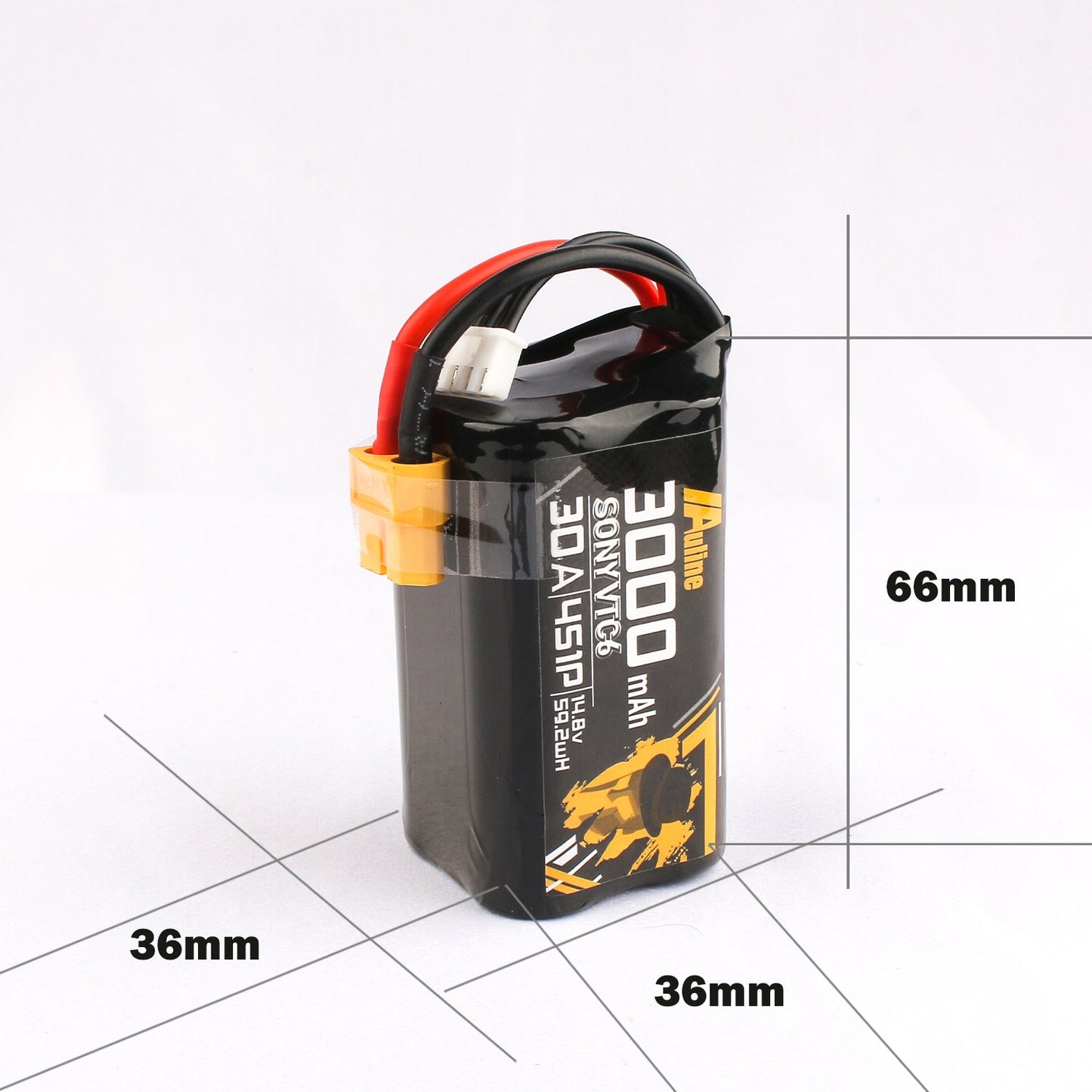 AuLine VTC6 3000mAh 4S 14.8V 30A XT60 18650 Li-Ion Battery