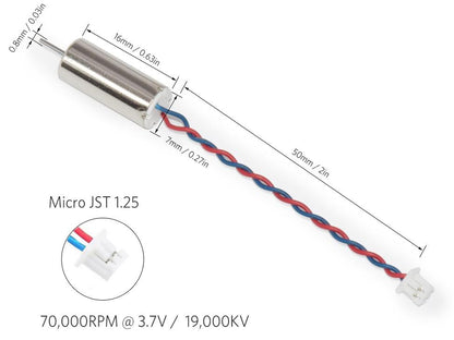 BetaFPV 7x16mm (0716) 19000kV Coreless Brushed Motor Pack