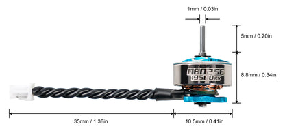 BetaFPV 0802SE 19500KV Brushless Motors Ice Blue (Pack of 4)